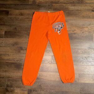 Vintage Auburn Tigers Pants Mens L Orange NCAA Football Sweatpants Jogs 90s